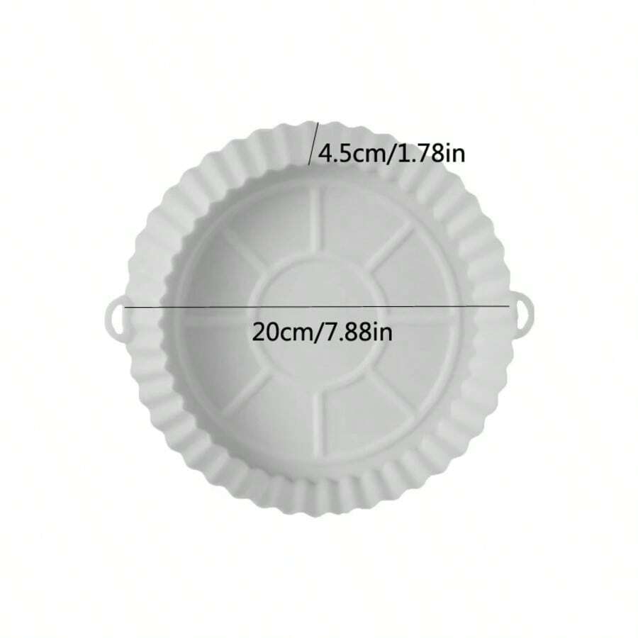 1Pcs Air Fryer Silicone Basket Silicone Mold Airfryer Oven Baking Tray Pizza Fried Chicken Basket Reusable Pan Liner Accessories