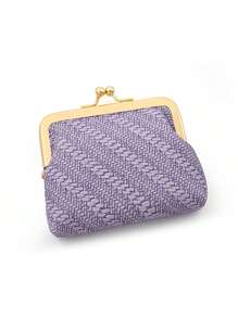 Portable Coin Pouch Clutch Bag, Vintage Multi-Color Multi-Function Metal Frame Storage Clip Bag, Earphone Bag, Lipstick Bag - Multicolor - View 8