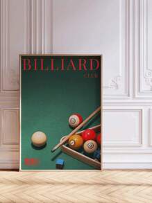 Decoración de Pascua, Cartel de lienzo con estampado retro de billares, Estampado de bola de billar verde, Decoración de dopamina, Arte de , Arte de lujo, Decoración extravagante, Arte de billar, Decoración de dinero, Decoración moderna para el hogar, Para sala de estar y dormitorio, Sin marco
