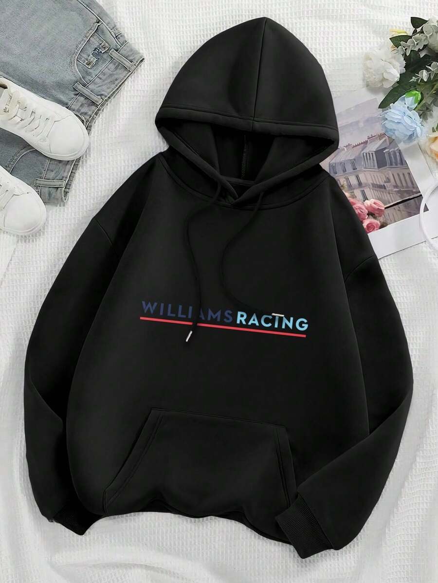 Williams Racing Martini Big Size Women Hoodie Women's Jacket (Martini Racing Frank Williams) - Black - View 1