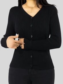 Jersey de mujer color liso tejido canalé suéter de moda para mujeres varios colores - Multicolor - Ver 1