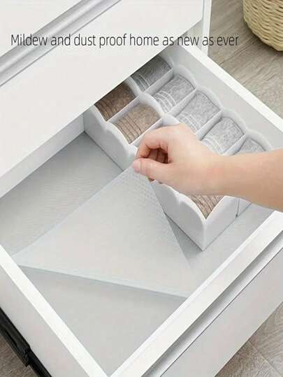 6 rolos/pacote (branco e cinza cada 3 rolos) tapete antiderrapante tapete à prova de umidade padrão de pontos elevados padrão de diamante branco cinza transparente opcional EVA cortável tapete de gabinete tapete de gaveta tapete de geladeira de papel jogo americano à prova de umidade à prova d'água à prova de óleo à prova de poeira sapato tapete de guarda-roupa