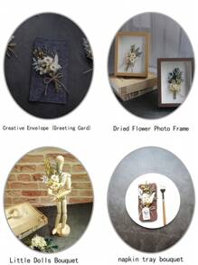 Mini getrockneter Blumenstrauß Set (12er Pack), getrocknete Blumen, Karte für kleinen Strauß, Wanddekoration, Geschenkbox Dekoration für Brautjungfern Blumenmädchen-Antrag, Geschenkdekoration getrocknete Blumen Geschenke Geburtstag Abschluss, Herbstdekoration - Verschiedenfarbig - Übersicht 9