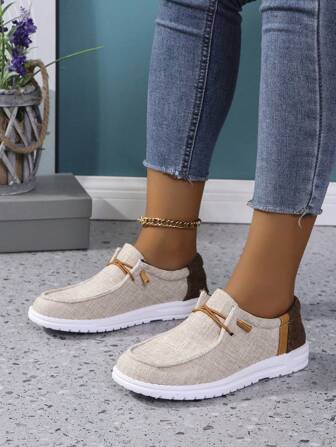 Casual Shoes, Women/Men Casual Shoes, Lace-Up Casual Shoes, Elastic Casual Shoes, Unisex Couples Casual Shoes, Comfortable, Lightweight, Slip-On, Loafers, Grey, Black, Beige, Multi-Color, Brown, Spring/Autumn, Outdoor, Daily, Shopping, Leisure