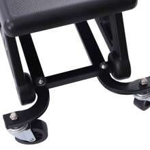 YUNRUX Stołek warsztatowy 150 kg, mobilny stołek roboczy z kółkami