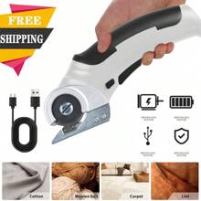 Electric Scissors Cordless Cardboard Cutter Heavy Duty Rechargeable Electric Scissors For Cardboard, Carpet, Leather, Plastic, Fabric, Crafting, Etc. - Grey - View 1