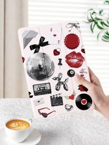 Retro 1pc American Graphic Tablet Protective Case, Compatible With IPad 10.2 Inch, IPad Pro 2021/2020, IPad 9th/10th Gen, Galaxy Tab A8 10.5 Inch 2022, MatePad 10.4/Tab, Anti-Drop, With Pencil Slot, Sleep/Wake Support