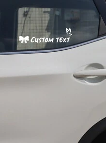 1pc Customized Butterfly Decor Sticker, Vinyl Etched Custom Text, Suitable For Car Rear Windshield, Car Windows And Doors, Fade-Resistant, Leaves No Trace When Removed - Butterfly - View 3