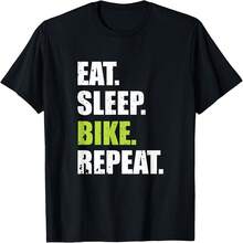 Eat Sleep Bike Repeat T-Shirt - Black - View 1