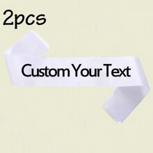 1/2/5/10/20/40 pezzi Nastro di raso personalizzato con testo, fascia con citazione personalizzata, fascia di compleanno personalizzabile, fascia per addio al nubilato/celibato personalizzabile, lunghezza: 160cm/63in, larghezza: 9,5cm/3,74in, 6 stili: nastro rosa/nero/bianco/blu/oro/viola, fascia "Bride To Be", adatta per lui/lei, multifunzionale, decorativa, riutilizzabile, traspirante, adorabile, di alta qualità, carina, colorata, moderna, morbida, personalizzata, unica, regalo ideale per lui/lei