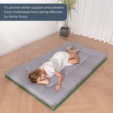 MAXYOYO Japanese Tatami Mat 100% Rush Grass Portable Folding Mat Futon Mattress Firm Traditional Floor Bed - Green - View 3