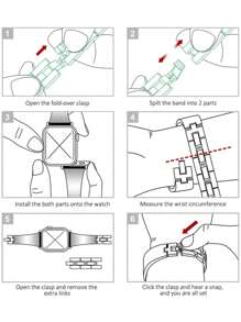 1pc Women Crystal-Embedded Butterfly Design Watch Band,Fashion Metal Bracelet Wrist Strap For 38mm 40mm 41mm 42mm 44mm 45mm 46mm 49mm Luxury Silver Stainless Steel Watchband - Silver - View 9