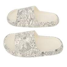 Ontario Women's Thick-Soled Sandals Graffiti Print Slippers Distinctive And Fashionable Slippers - 白色 - 查看 8