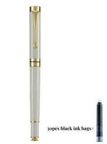 [Customized] Personalized Engraved Fountain Pen, 1pc High-Quality Elegant Customized Cartridge Fountain Pen 0.5mm Nib, Smooth Writing, Refillable Converter, Comes With 30pcs 2.6mm Ink Cartridges, Thoughtful Daily Writing/Calligraphy Pen Gift For Valentine's Day, Christmas, Father's Day, Teacher's Day, Thanksgiving, Father's Day, Mother's Day, Birthday, Colleagues, Personalized Pen Gift Set Back To School - Multicolor - View 14