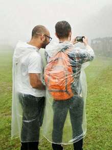 10pcs Disposable Heavy-Duty Raincoat With Windproof Hood, Portable Waterproof Poncho, For Travel And Outdoor Activities - Transparent And Disposable Travel Disposables Items Travel Hotel Essentials Outdoor Essentials Room Stuff Beach Travel Minis Periods Disposable Items Bathroom Accessories Summer Cooling, Beach, Travel