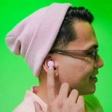 JLab Go Pop+ True Wireless Bluetooth Earbuds + USB Charging Case, Dual Connect, IPX4 Sweat Resistance, Bluetooth 5.1 Connection, 3 EQ Sound Settings Signature, Balanced, Bass Boost - Hồng+ - Xem 6