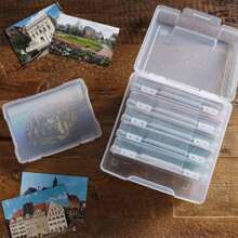 Clear Plastic Photo Storage Box Crafts Storage Photograph Picture Container Case - VariantValue - View 7