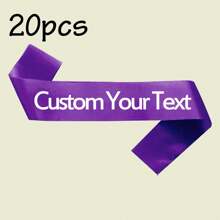 1/2/5/10/20/40 pezzi Nastro di raso personalizzato con testo, fascia con citazione personalizzata, fascia di compleanno personalizzabile, fascia per addio al nubilato/celibato personalizzabile, lunghezza: 160cm/63in, larghezza: 9,5cm/3,74in, 6 stili: nastro rosa/nero/bianco/blu/oro/viola, fascia "Bride To Be", adatta per lui/lei, multifunzionale, decorativa, riutilizzabile, traspirante, adorabile, di alta qualità, carina, colorata, moderna, morbida, personalizzata, unica, regalo ideale per lui/lei