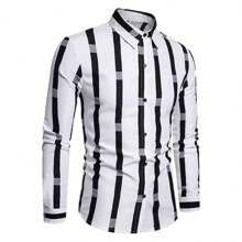 Men's Long Sleeve Striped Shirt
