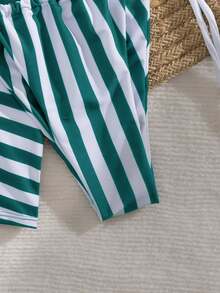 Nuevo conjunto de bikini sexy con tirantes tipo espagueti y espalda descubierta con falda envolvente, elegante traje de baño de playa de moda para damas en verano