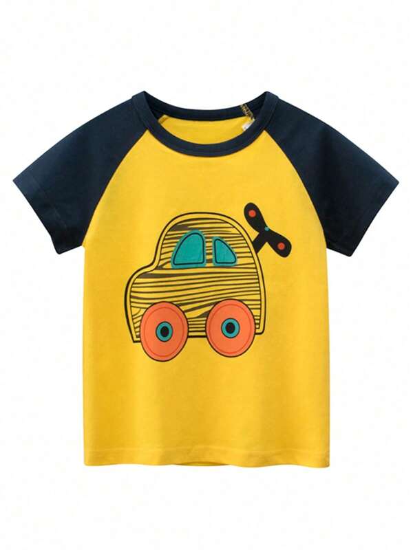 Maglietta casual da bambino, maglietta per bambini, manica corta, abbigliamento estivo per bambini, comoda e traspirante
