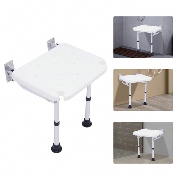 YUNRUX Shower Folding Seat For Wall Mounting, 100 Kg - Folding Seat Shower Foldable Folding Seat Bath Chair Shower Stool Wall Mounting Shower Seat