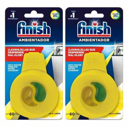 Finish AMBIENTADOR LIMÓN Lavavajillas, Evita Mal Olor, Aroma Fresco Lima Limon, Frescor, Fácil de Utilizar, Recomendado, Profesional ENTREGA 24/48 HORAS