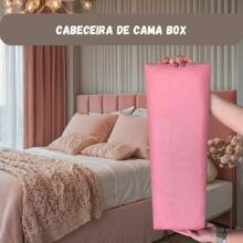 Headboard For Single Box Bed 60x20 Modular Kit 5 Upholstered Pieces - Pink - View 2