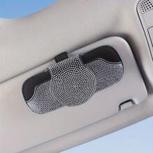 Un support de lunettes de voiture en PU avec strass, étui à lunettes de soleil , accessoires d'intérieur pour véhicules General Motors