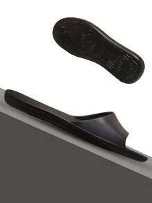 Nuevas sandalias y pantuflas de mujer para el verano 2025, diseño minimalista de unicolor cómodo, suela de goma antideslizante, suela blanda para interiores todo el año, ligeras y silenciosas, pantuflas de baño antideslizantes de EVA para damas