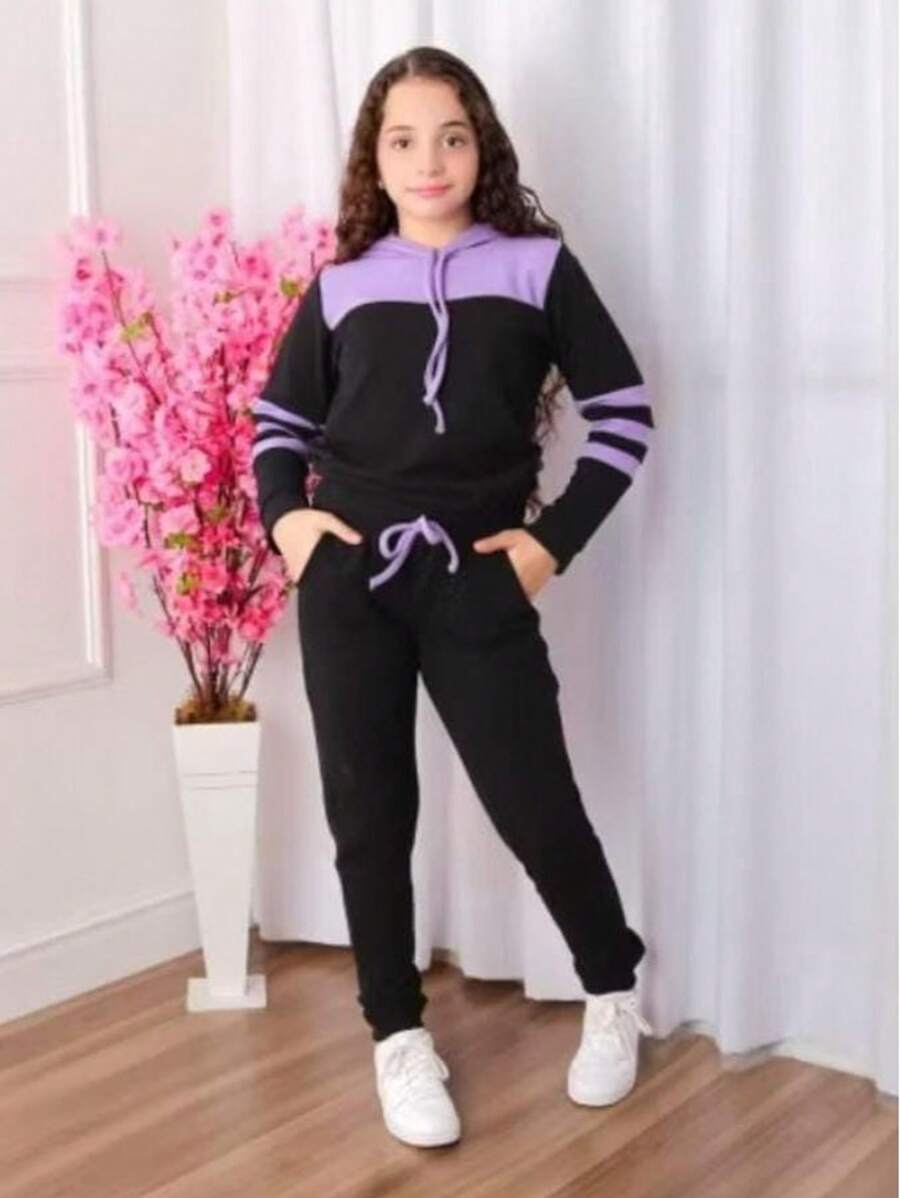 "Fun And Comfortable Girls' Sweatshirt" (4 To 14 Years Old) - Màu đỏ tím - Xem 1