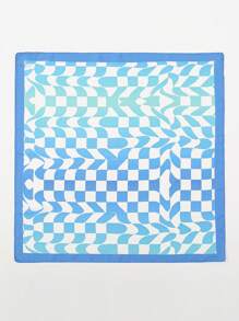 1 szt. Prosty nadruk 70 cm Mały kwadratowy szalik, nowy wiosenny bandana, uniwersalny pas, chusta na głowę, akcesorium do owijania głowy, modny szalik na szyję dla kobiet