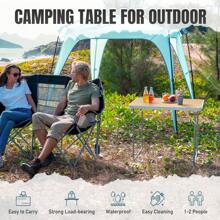 FUNDANGO Folding Camping Table Portable Card Table With Handle For Outdoor&Indoor, Black - Yellow - View 5