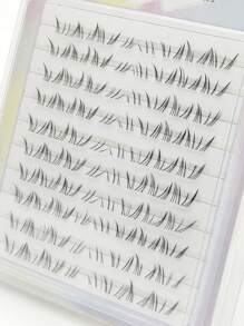 80pcs Arctic Star Under Lash Clear Stem B Curl False Eyelashes, Natural Look Sunflower Lashes For Beginnerslash Clusters,Eyelash Clusters,Individual Eyelashes,Lashes,Fake Lashes