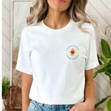 Blusa t-shirt cristã, católica,SACRATISSIMO CORAÇÃO DE JESUS,moda casual, plus size baby look colorida - Branco - Visão 1