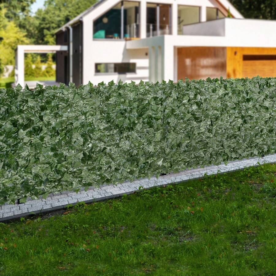 Ivy Privacy Fence, 39x98/158/198inch  59x98/118/158inch & 96x72inch  Artificial Green Wall Screen, Greenery Ivy Fence With Strengthened Joint, Faux Hedges Vine Leaf Decoration For Outdoor Garden, Yard, Balcony, Patio Decor - 59 x 98 inch - 查看 1