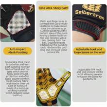 Guantes de receptor deportivo, guantes de fútbol americano para jóvenes y adultos - Pantalla táctil-lineman-negro/dorado - Ver 5