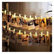 2 Meters LED Clothesline With Transparent Clamps For Photo Wall Creative Decoration - 透明的 - 查看 1
