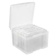 Clear Plastic Photo Storage Box Crafts Storage Photograph Picture Container Case - VariantValue - View 6