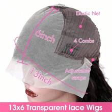 巴西长直发真人发假发，180%密度，13x6/13x4蕾丝前额假发，女士款，13x6/13x4蕾丝前额闭合假发，预先拔毛，细小发结，自然发际线，带婴儿绒毛，16-34英寸