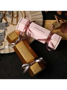 10 件糖果形礼盒，派对礼盒带丝带糖果盒，适用于婚礼情人节新娘送礼会生日派对 - 彩色 - 查看 5