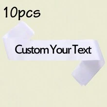 1/2/5/10/20/40 pezzi Nastro di raso personalizzato con testo, fascia con citazione personalizzata, fascia di compleanno personalizzabile, fascia per addio al nubilato/celibato personalizzabile, lunghezza: 160cm/63in, larghezza: 9,5cm/3,74in, 6 stili: nastro rosa/nero/bianco/blu/oro/viola, fascia "Bride To Be", adatta per lui/lei, multifunzionale, decorativa, riutilizzabile, traspirante, adorabile, di alta qualità, carina, colorata, moderna, morbida, personalizzata, unica, regalo ideale per lui/lei
