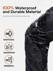 RODEEL 男士防水裤户外雨裤轻便多功能时尚钓鱼徒步探险户外运动裤 - 黑色 - 查看 5