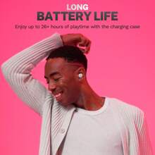 JLab Go Pop+ True Wireless Bluetooth Earbuds + USB Charging Case, Dual Connect, IPX4 Sweat Resistance, Bluetooth 5.1 Connection, 3 EQ Sound Settings Signature, Balanced, Bass Boost - 白色+ - 查看 4