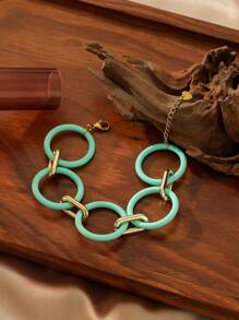 1 件 18K 镀金不锈钢夏季时尚女士手链，适合聚会、约会、度假 - 手鍊 - 查看 10