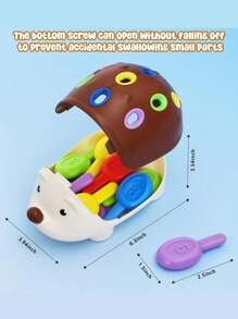1 pieza Juguete de ensamblaje de erizo para la educación temprana de los niños, desarrollo de la inteligencia y ejercicio de coordinación mano-ojo, regalo de vacaciones para bebés