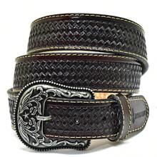 Atrevidu's Texas  Hand Painted Leather Country Belt - Tabaco - Ver 5