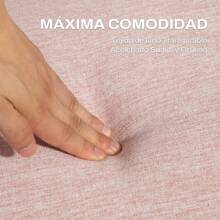HOMCOM Sofá Cama de 2 Plazas Moderno Sofá Cama Plegable Tapizado en Lino Sintético con Respaldo Ajustable en 3 Niveles y Reposabrazos Desmontables para Salón Oficina 173x75x73 cm Rosa - Rosa - Ver 2