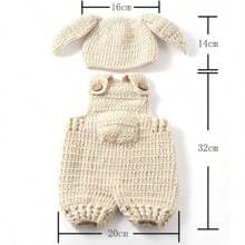 Newborn Photography Props Baby Bunny Rabbit Crochet Knitted Outfits Newborn Baby Diaper Costume Boys Girls Overalls Baby Shower Easter Gifts Things For Girls/Boys