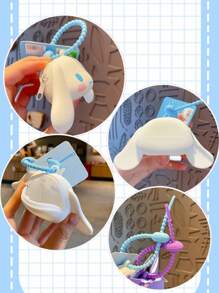 Sanrio 1/2 pezzi Accessori per borsa da viaggio a forma di personaggio Ciao Kitty Kawaii in silicone, per Kuromi My Melody Cinnamoroll Pompom Purin e Pochacco - Design durevole, resistente all'acqua e facile da pulire